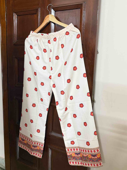 Multi Colour White Rayon Co-Ord - D05